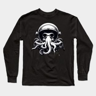 Space Octopus Astronaut Long Sleeve T-Shirt